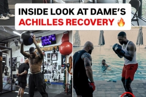 奇异果体育-期待尽快回到赛场！利拉德穿着保护靴进行拳击等一系列康复训练